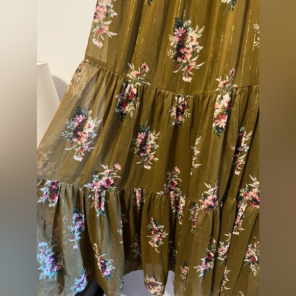 Madewell Cami Tier Midi Dress in Metallic Classic Corsage - Picture 8 of 10